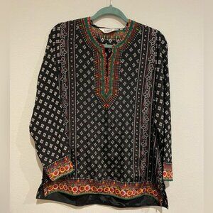 Biba black boho tunic size M